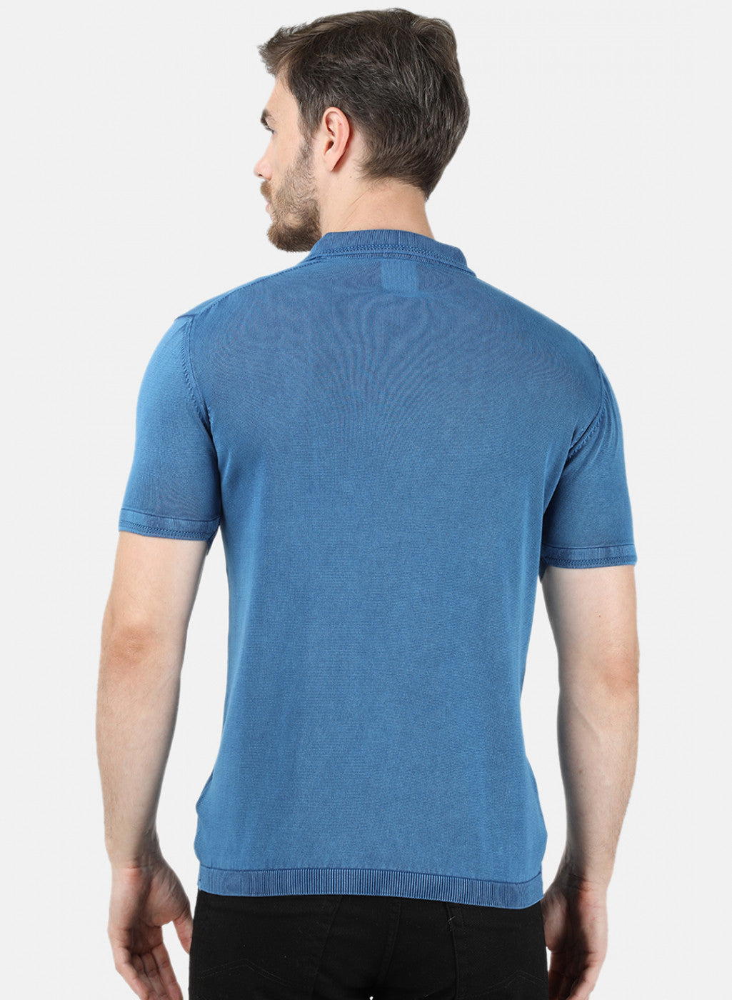 Mens Blue Plain T-Shirt