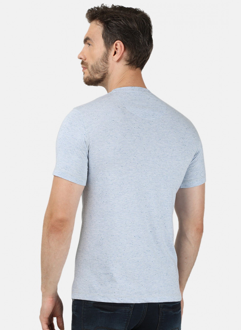 Mens Blue Printed T-Shirt