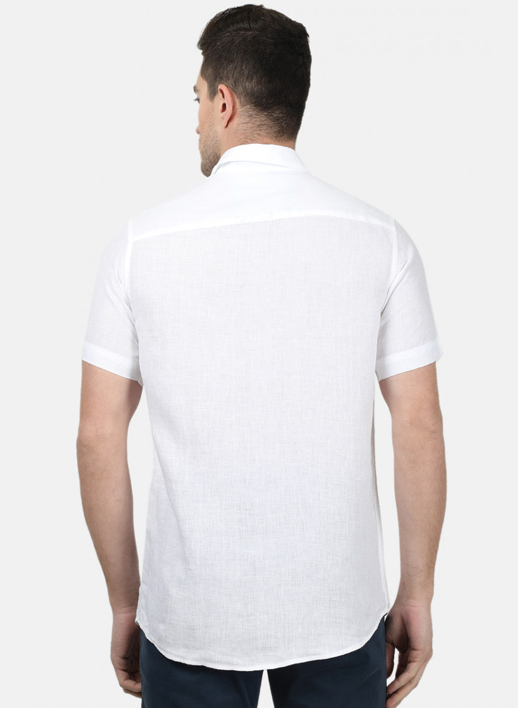 Mens White Solid Shirts