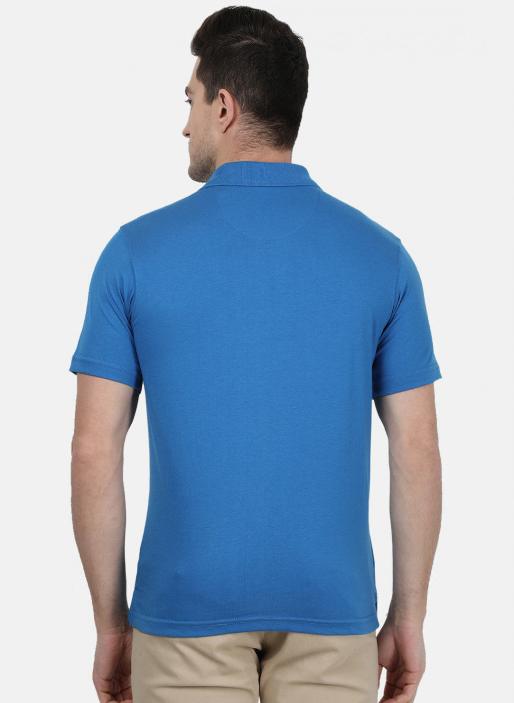 Mens Blue Plain T-Shirt