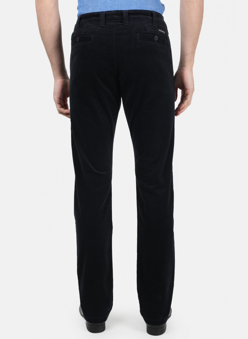 Men NAvy Blue Plain Trousers