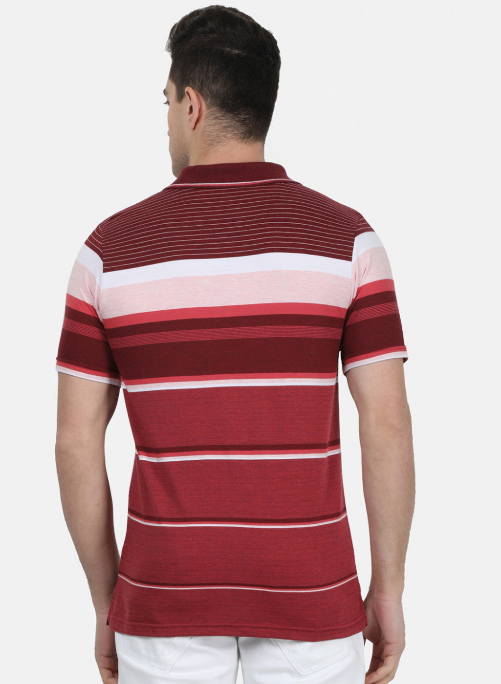 Mens Maroon Stripe T-Shirt