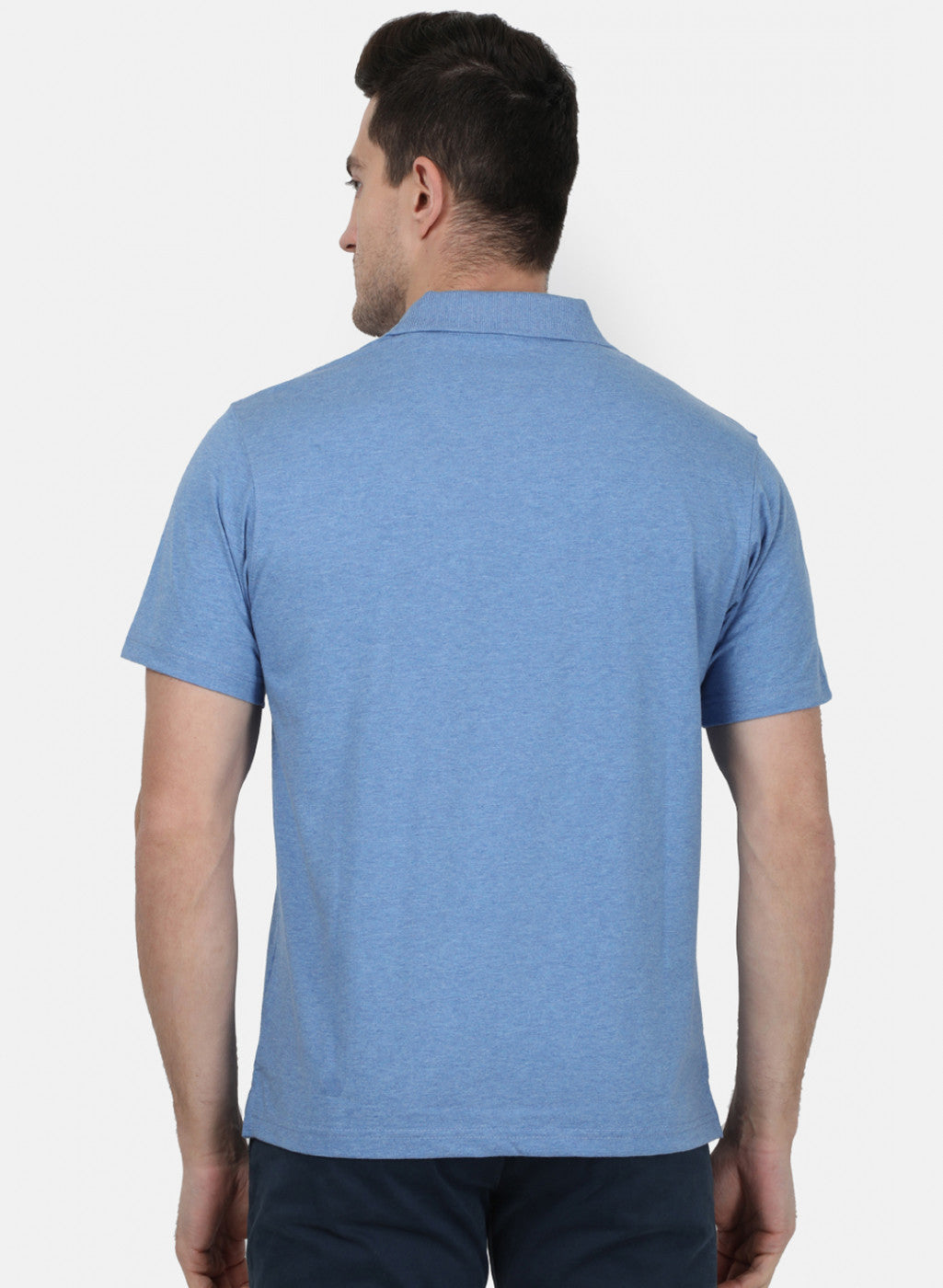 Mens Blue Plain T-Shirt