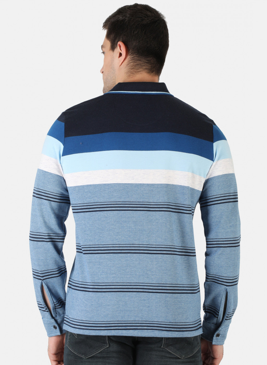 Men Blue Stripe T-Shirt