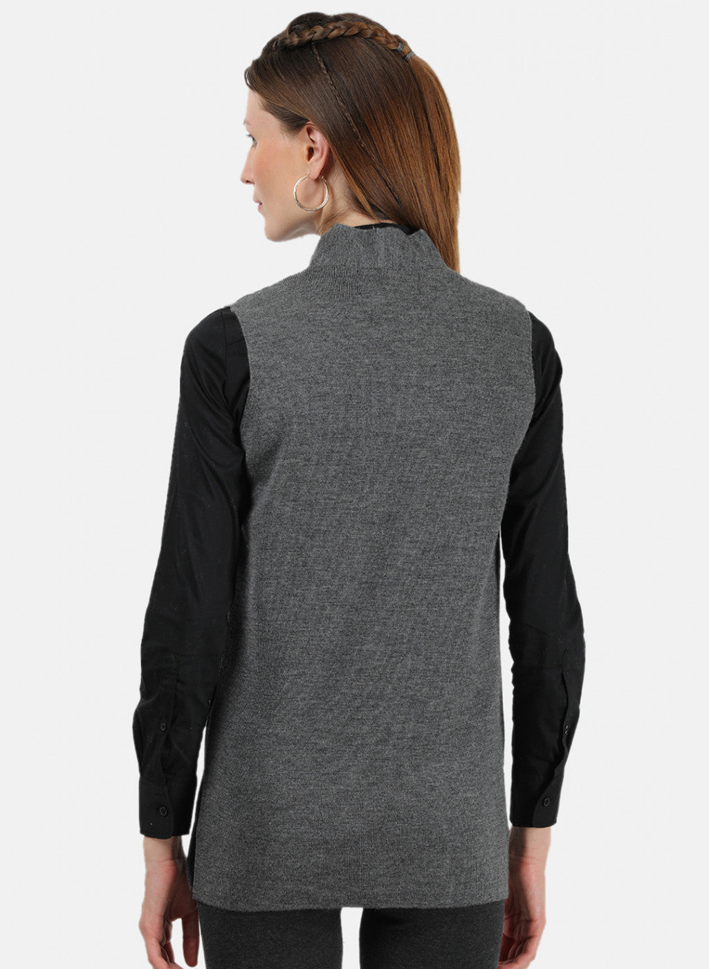 Women Grey Solid Cardigan