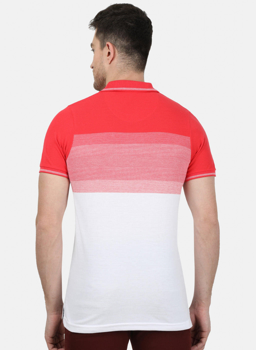 Mens Pink & White Stripe T-Shirt