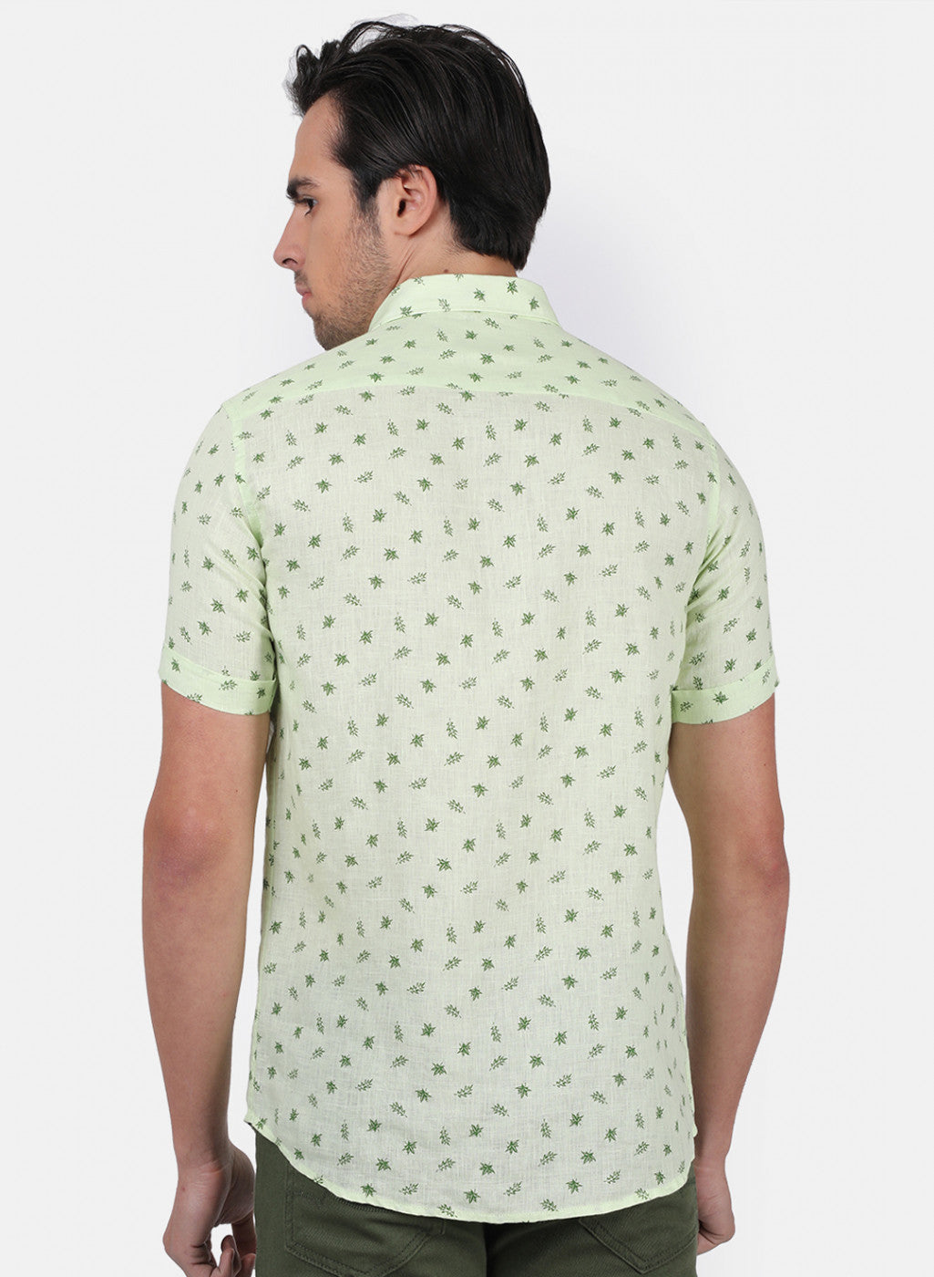 Men Green Printed Shirts