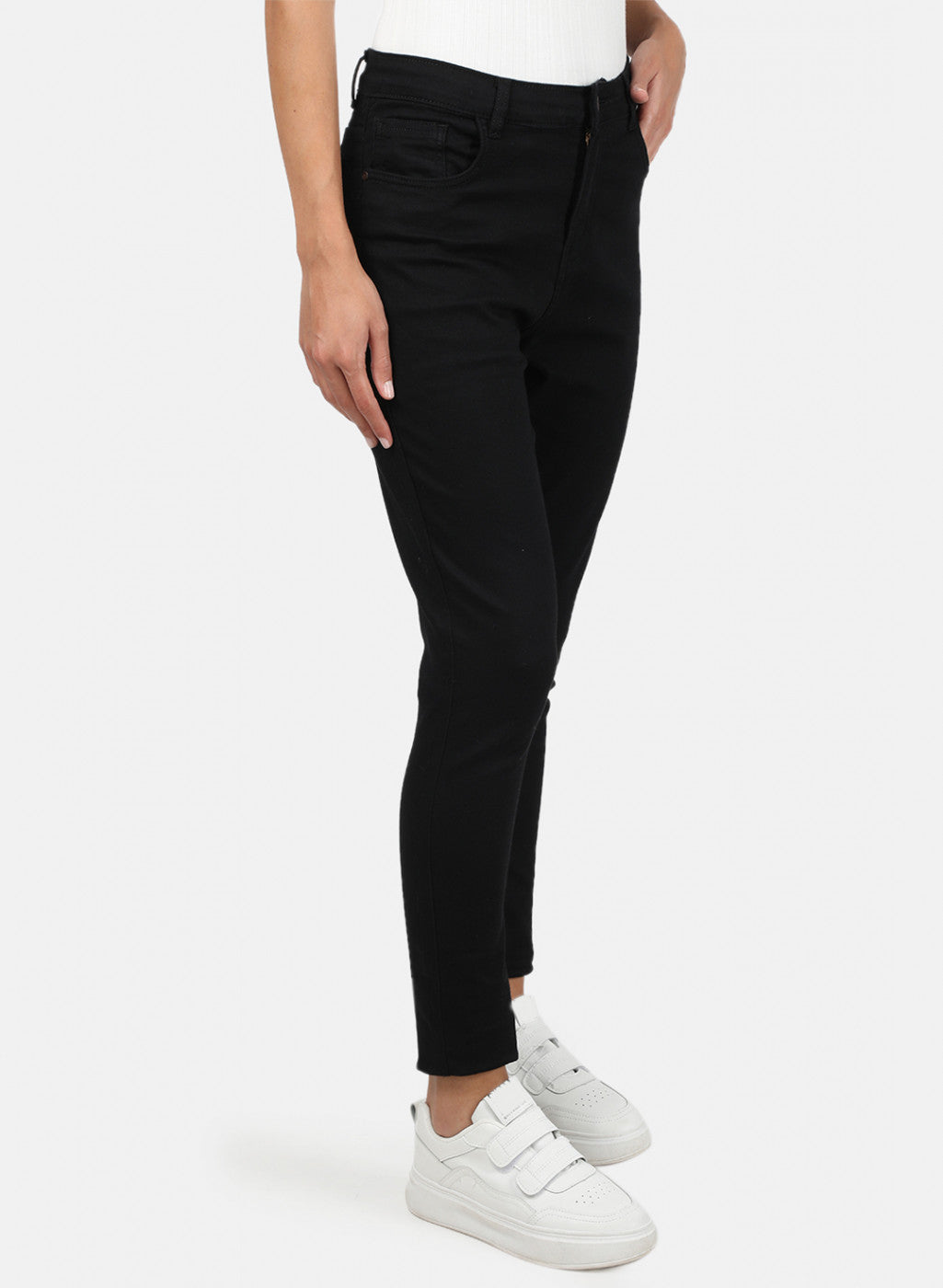 Womens Black Slim Denim