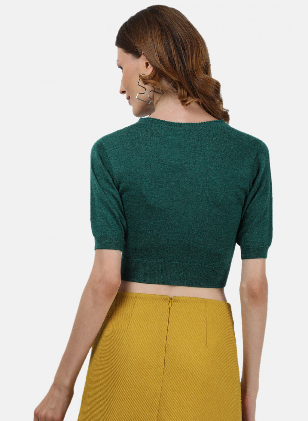 Women Green Solid Blouse