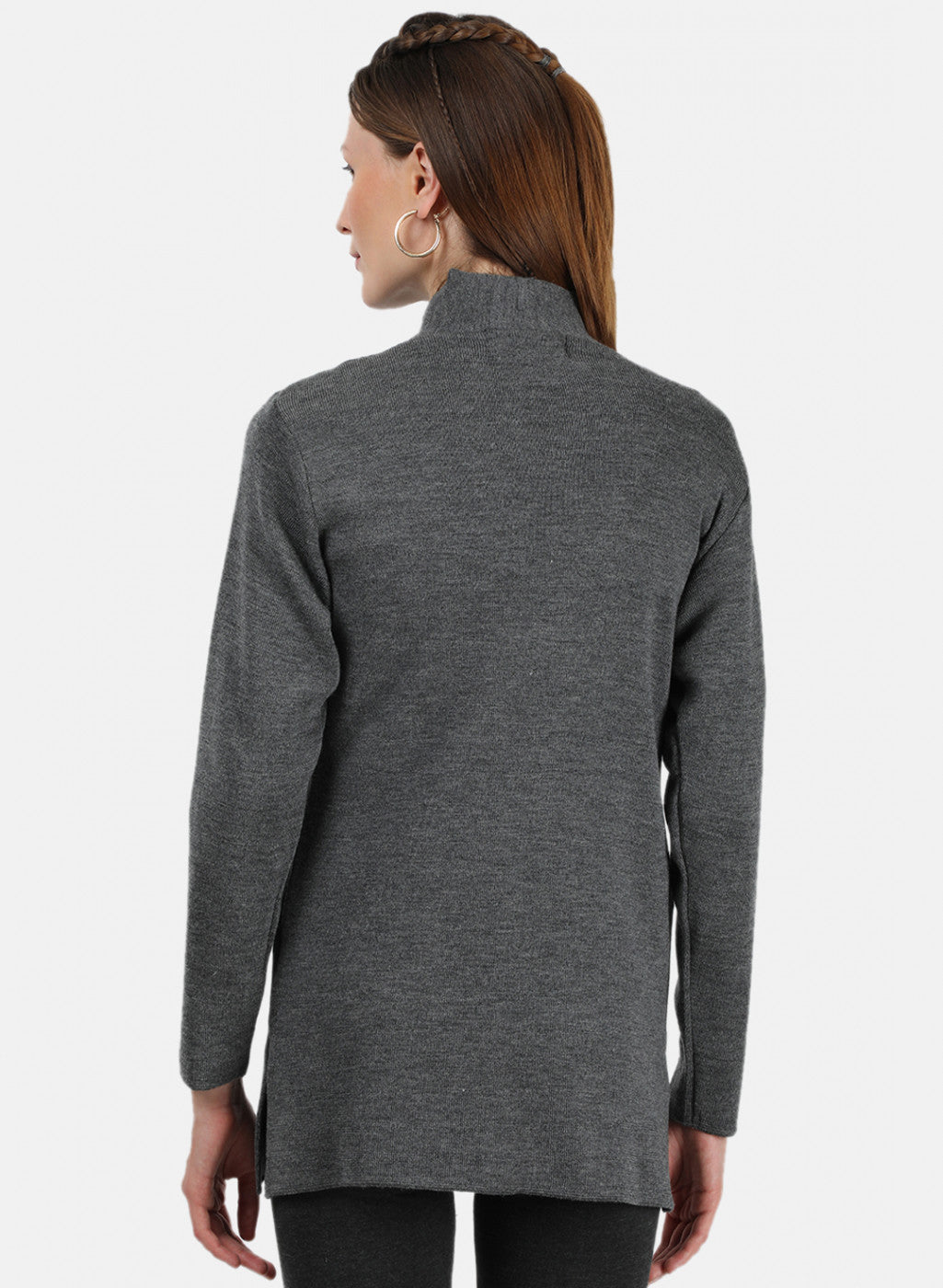 Women Grey Solid Cardigan