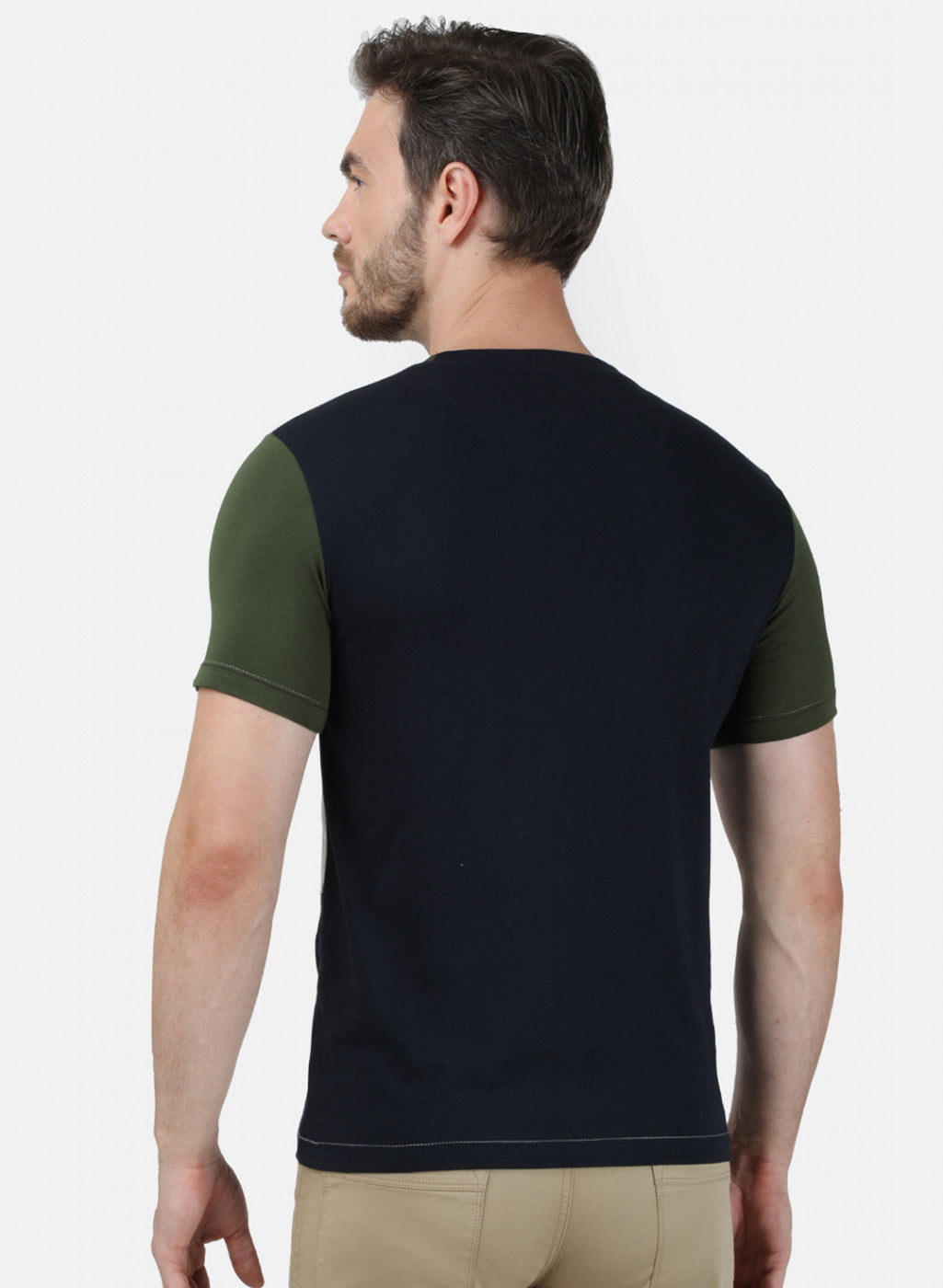 Mens Olive Printed T-Shirt