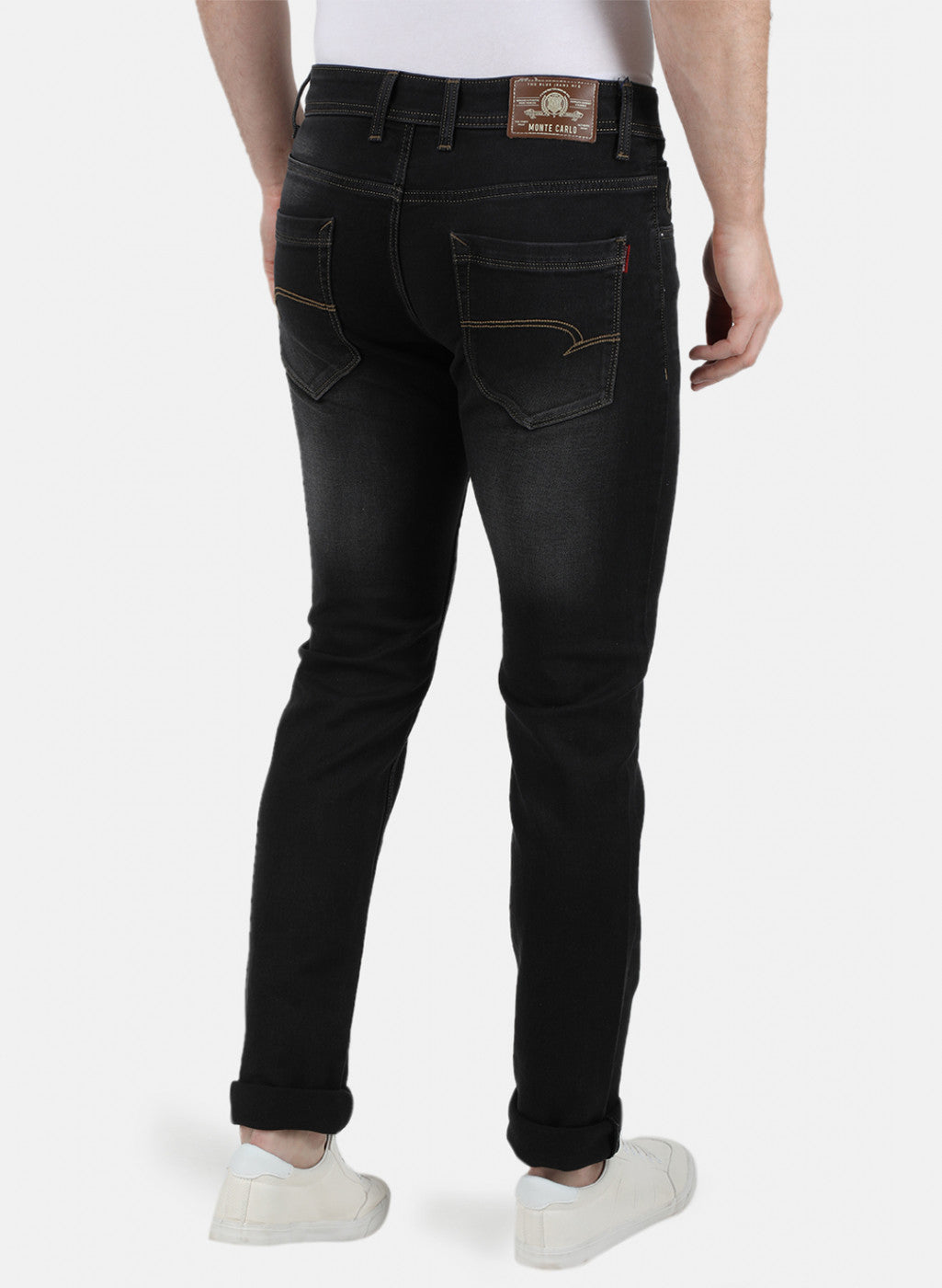 Mens Brown Narrow Denim