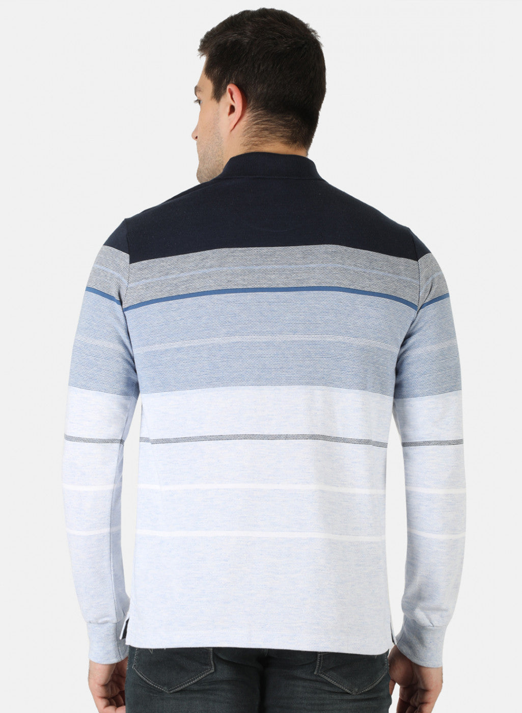 Men Blue Stripe T-Shirt