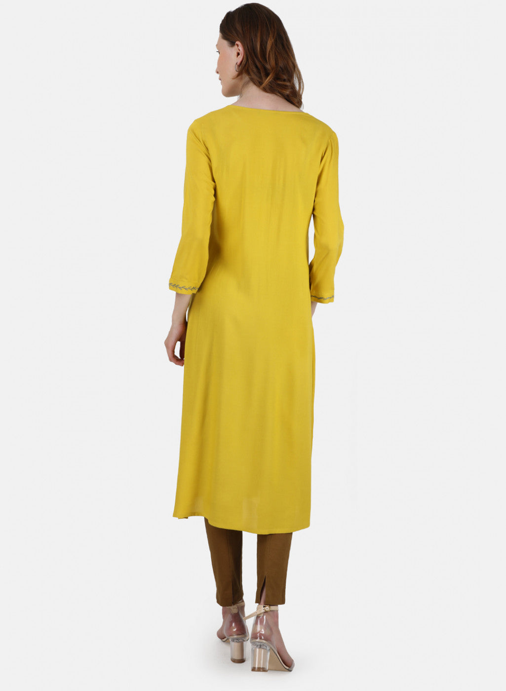 Womens Mustard Plain Tunic