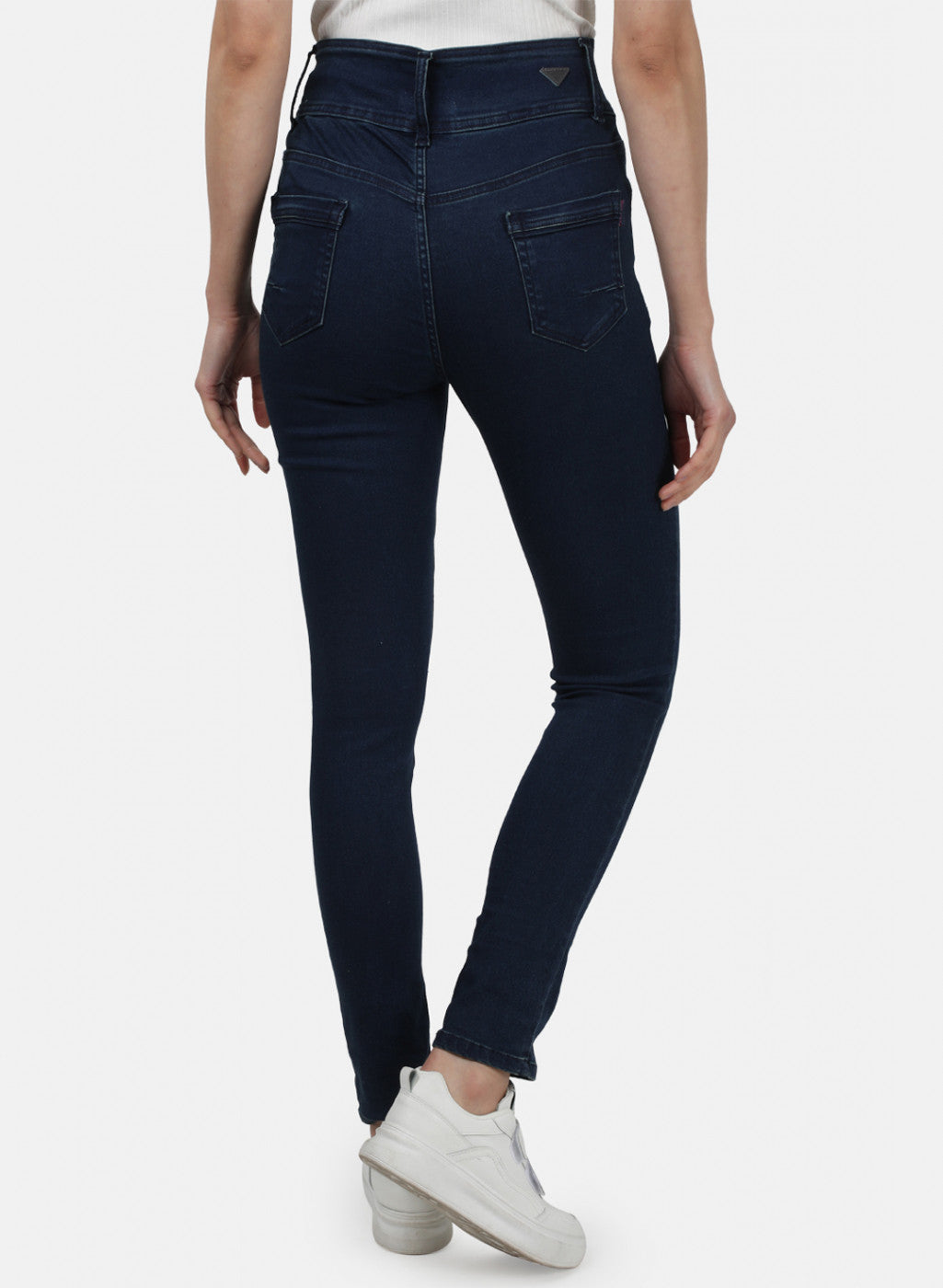 Womens Blue Plain Denims