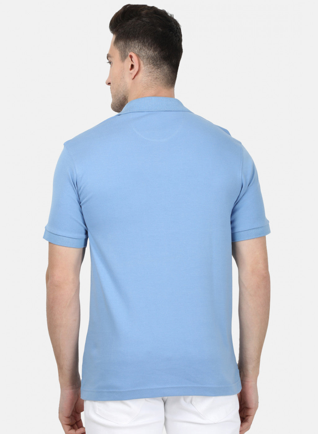 Mens Blue Plain T-Shirt