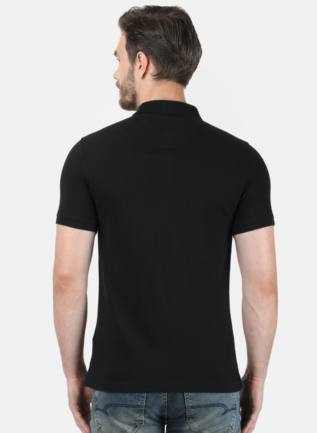 Mens Black Plain T-Shirt