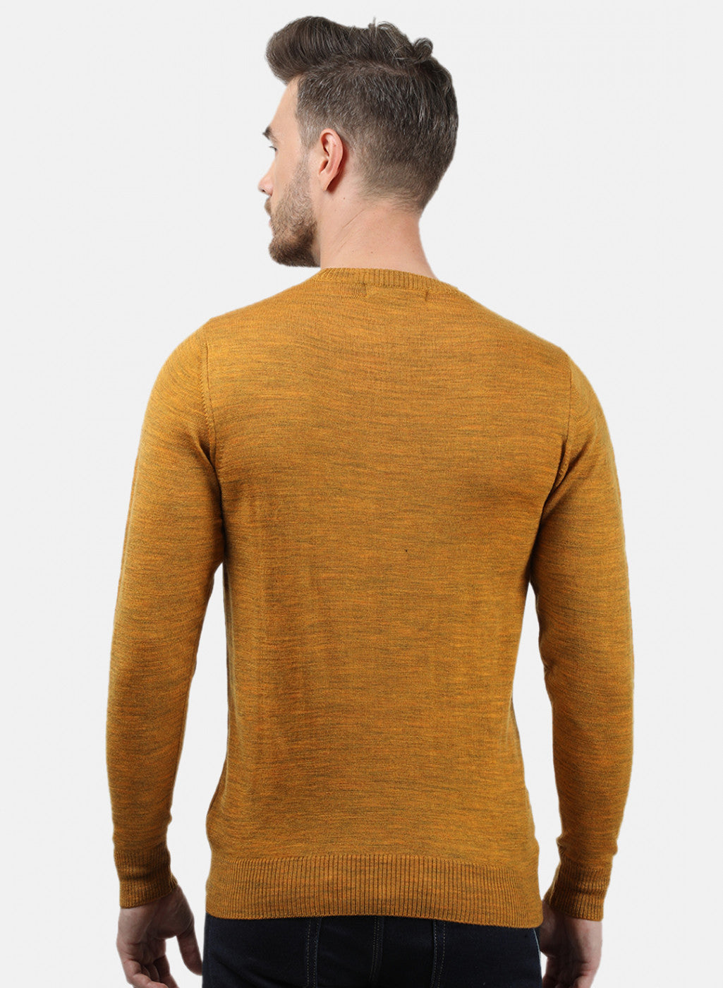 Men Yellow Solid Pullover