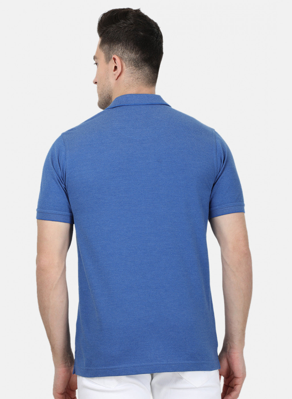 Mens Blue Plain T-Shirt