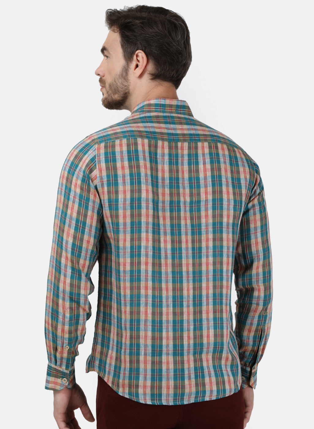 Mens Blue Check Shirt