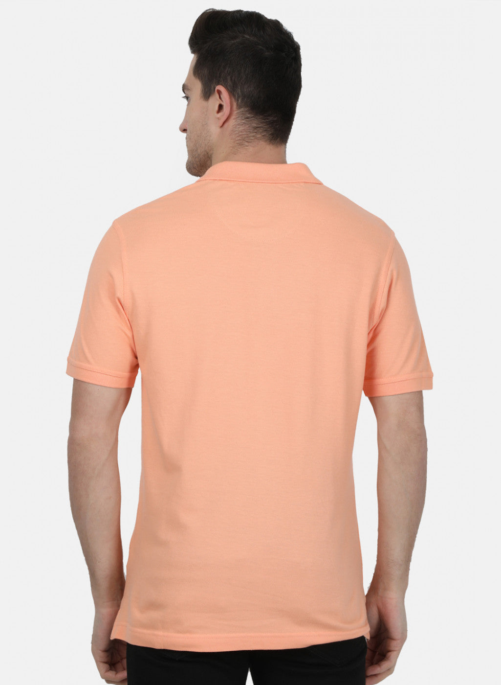 Mens Orange Plain T-Shirt