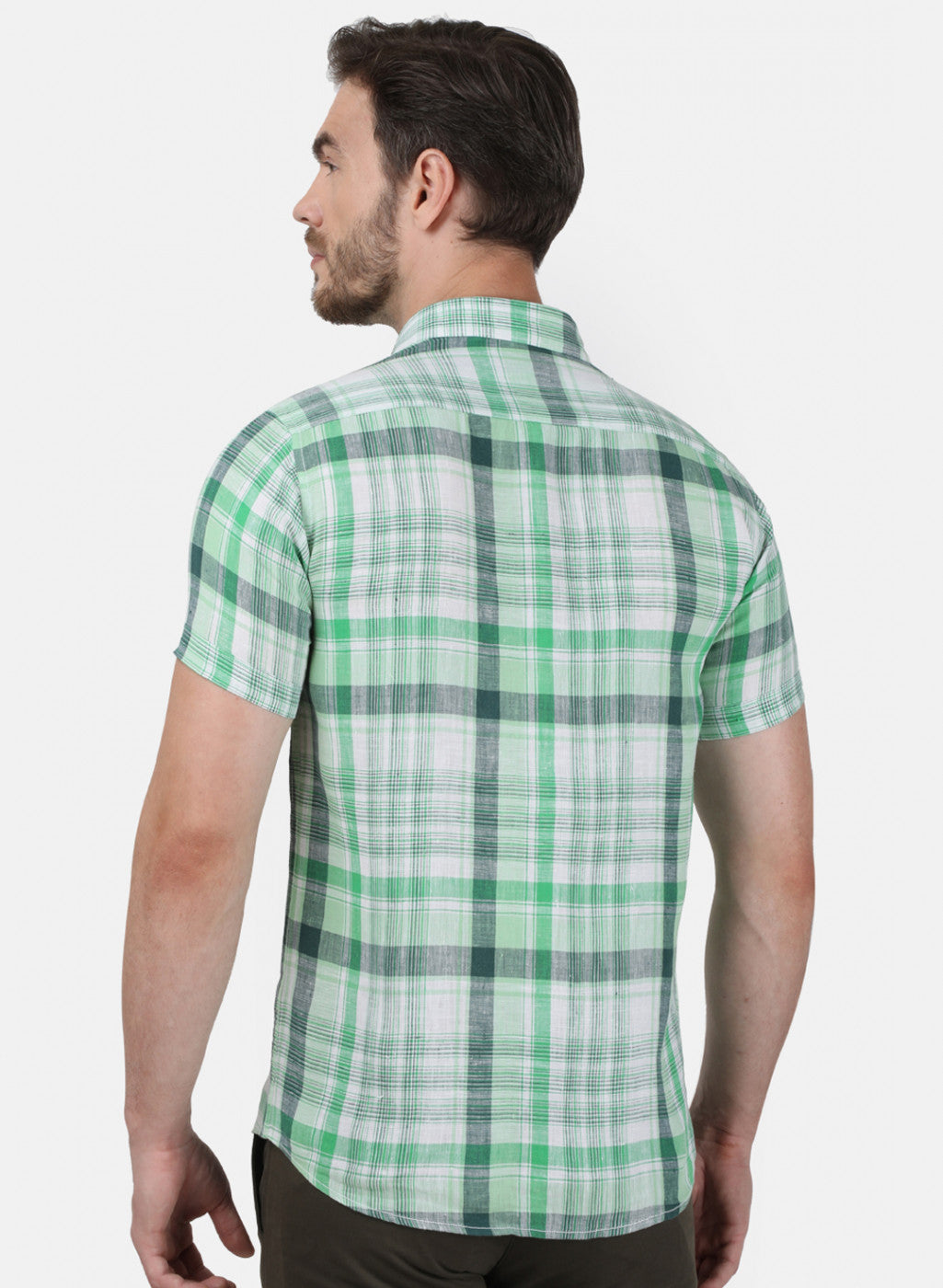 Mens Green Check Shirt