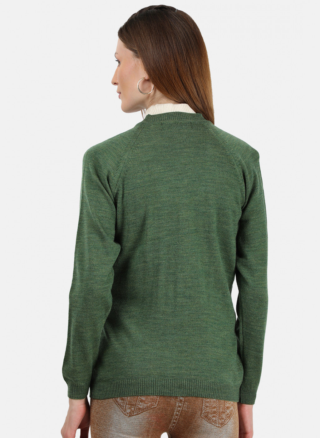 Women Olive Solid Cardigan