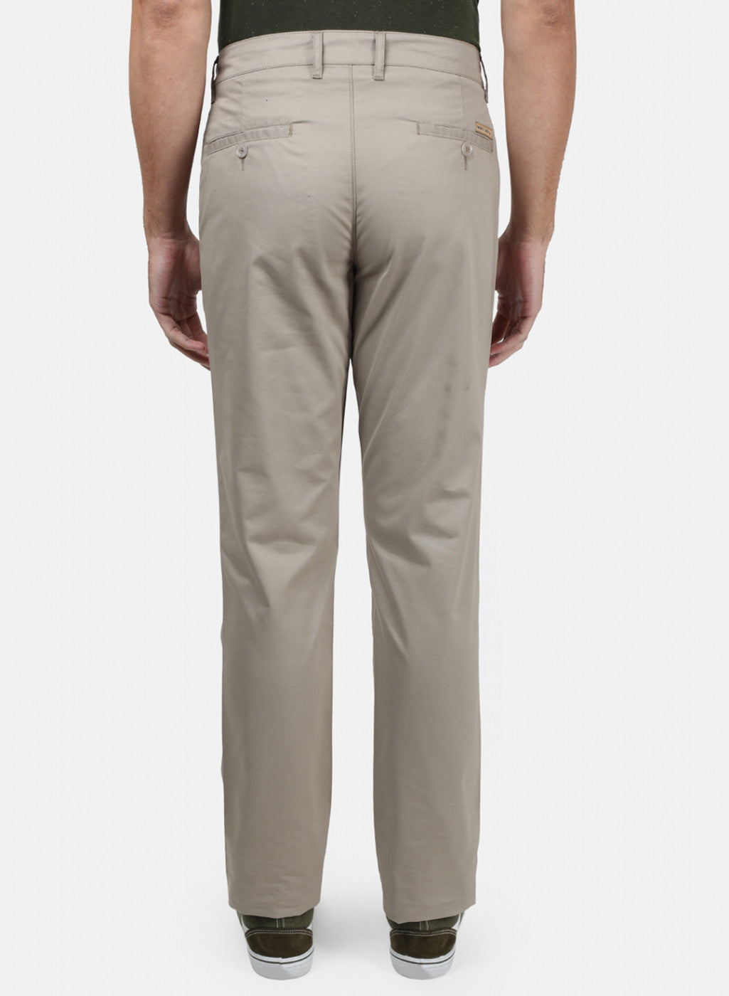 Men Grey Plain Trousers