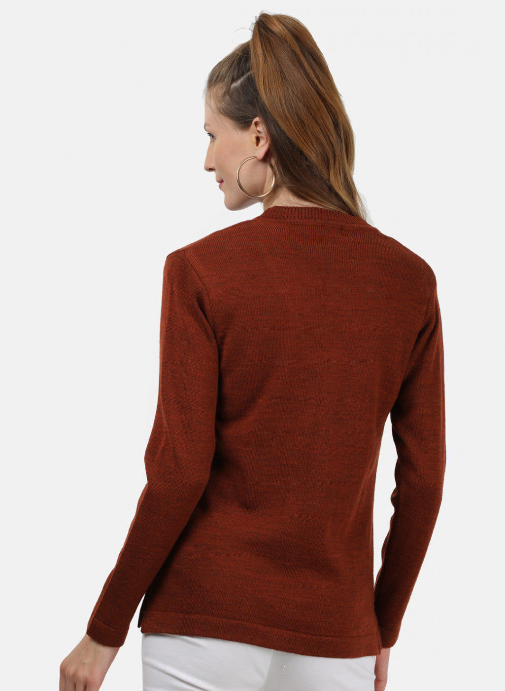 Women Brown Solid Cardigan