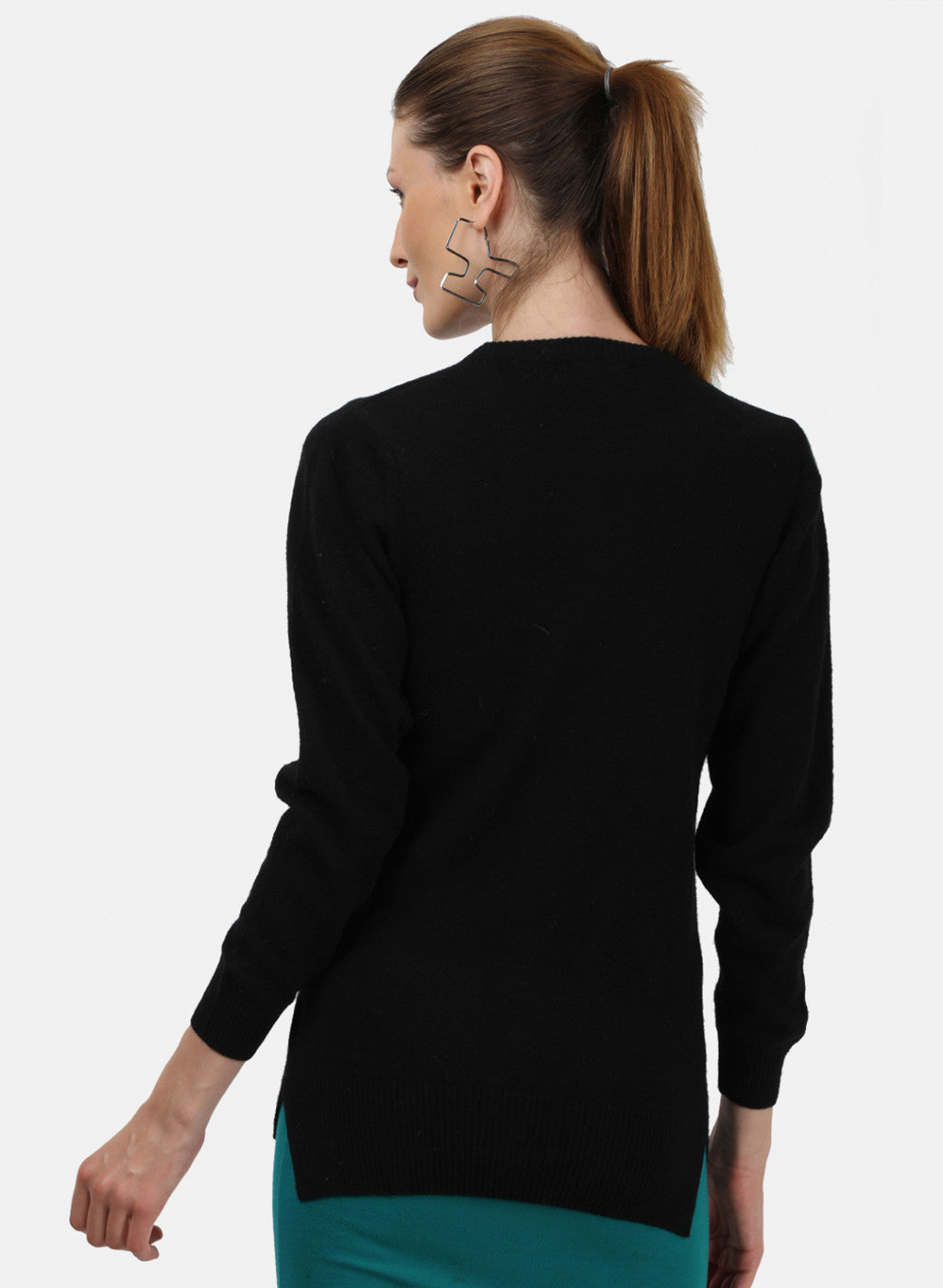 Women Black Solid Cardigan