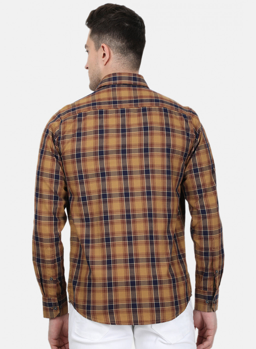 Mens Brown Check Shirt