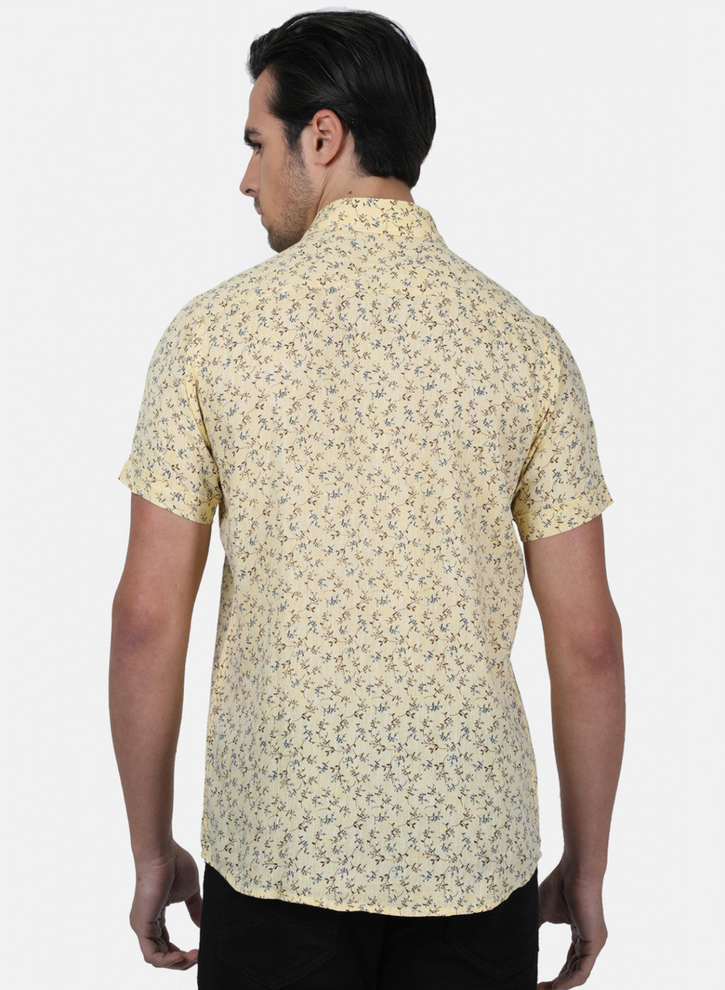 Men Mustard Printed Shirts