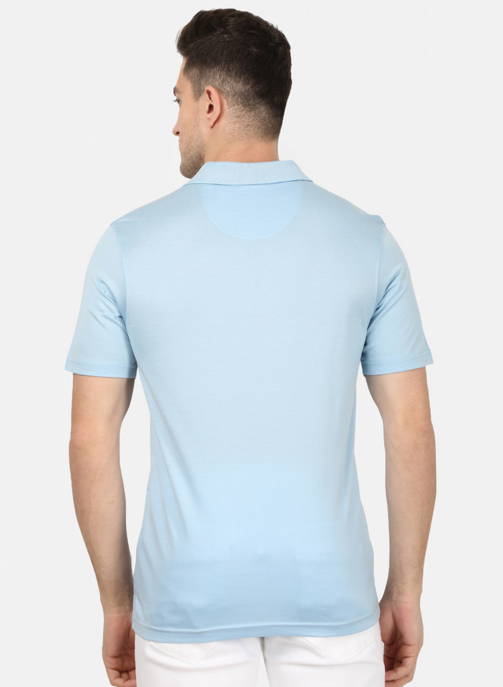 Mens Blue Plain T-Shirt