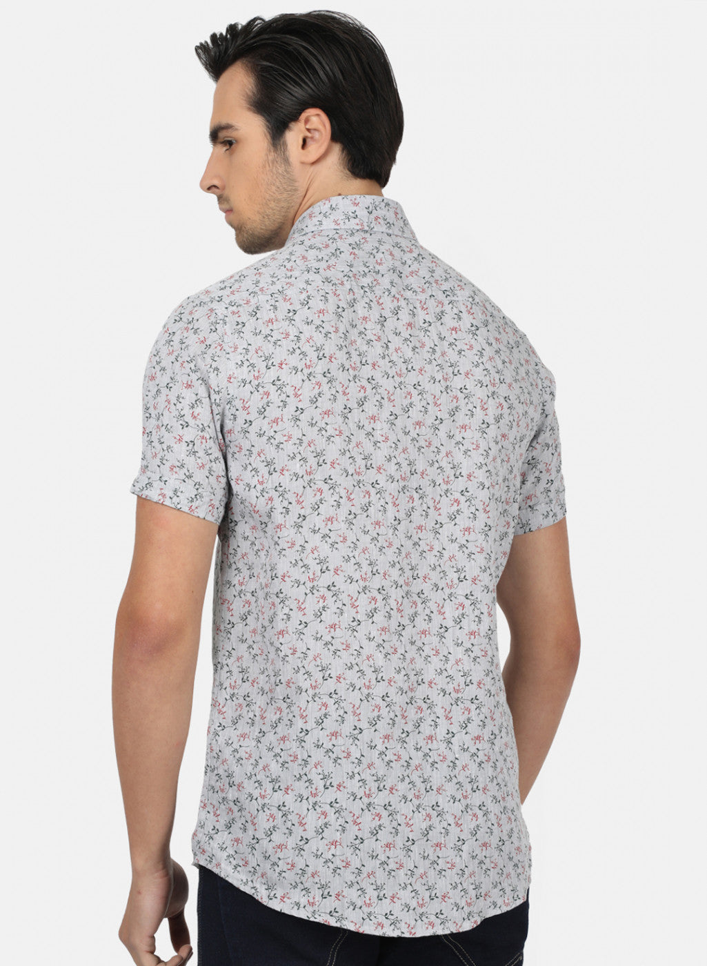 Men Grey Printed Shirts