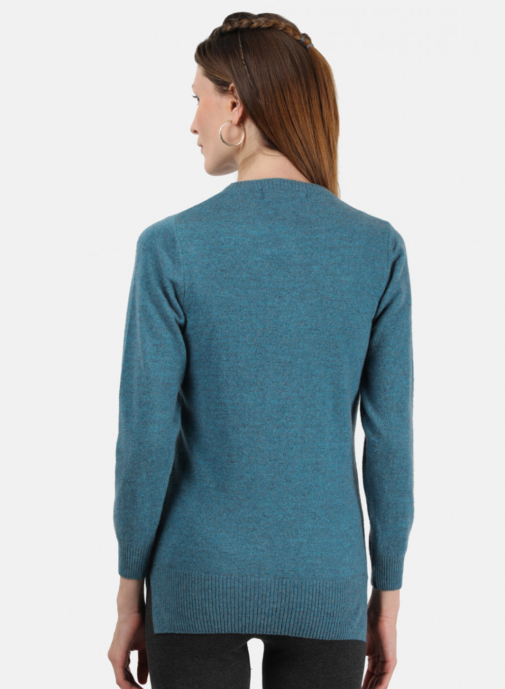 Women Blue Solid Cardigan