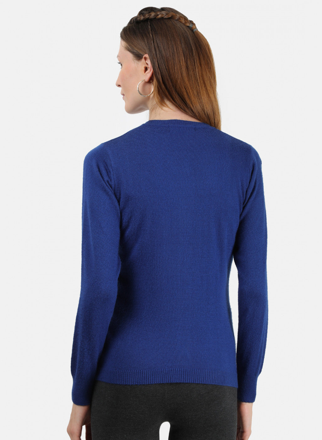 Women Royal Blue Solid Cardigan