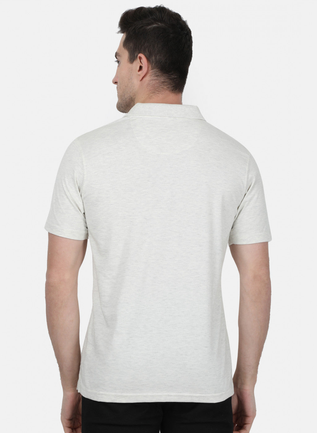 Mens Cream Plain T-Shirt