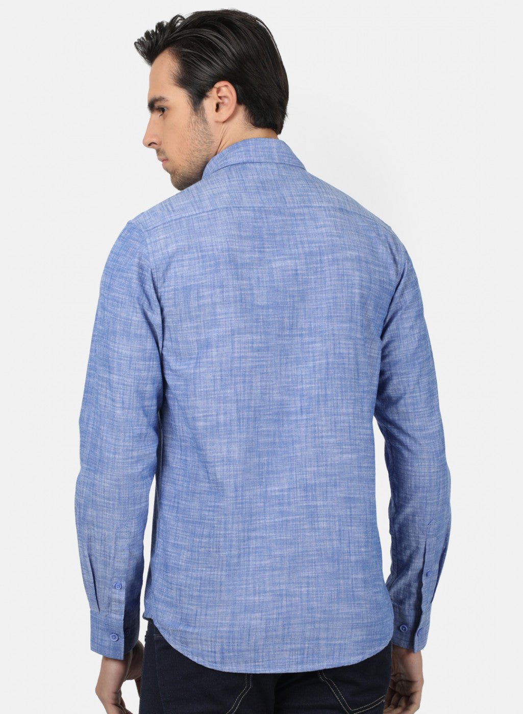 Men Blue Solid Shirts