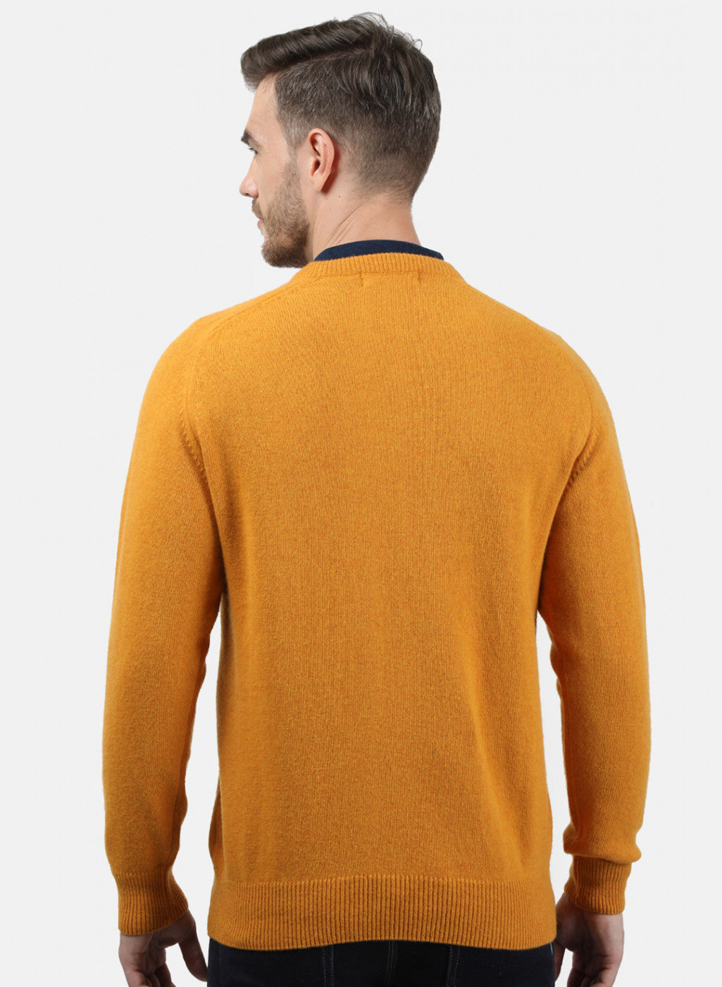 Men Yellow Solid Pullover