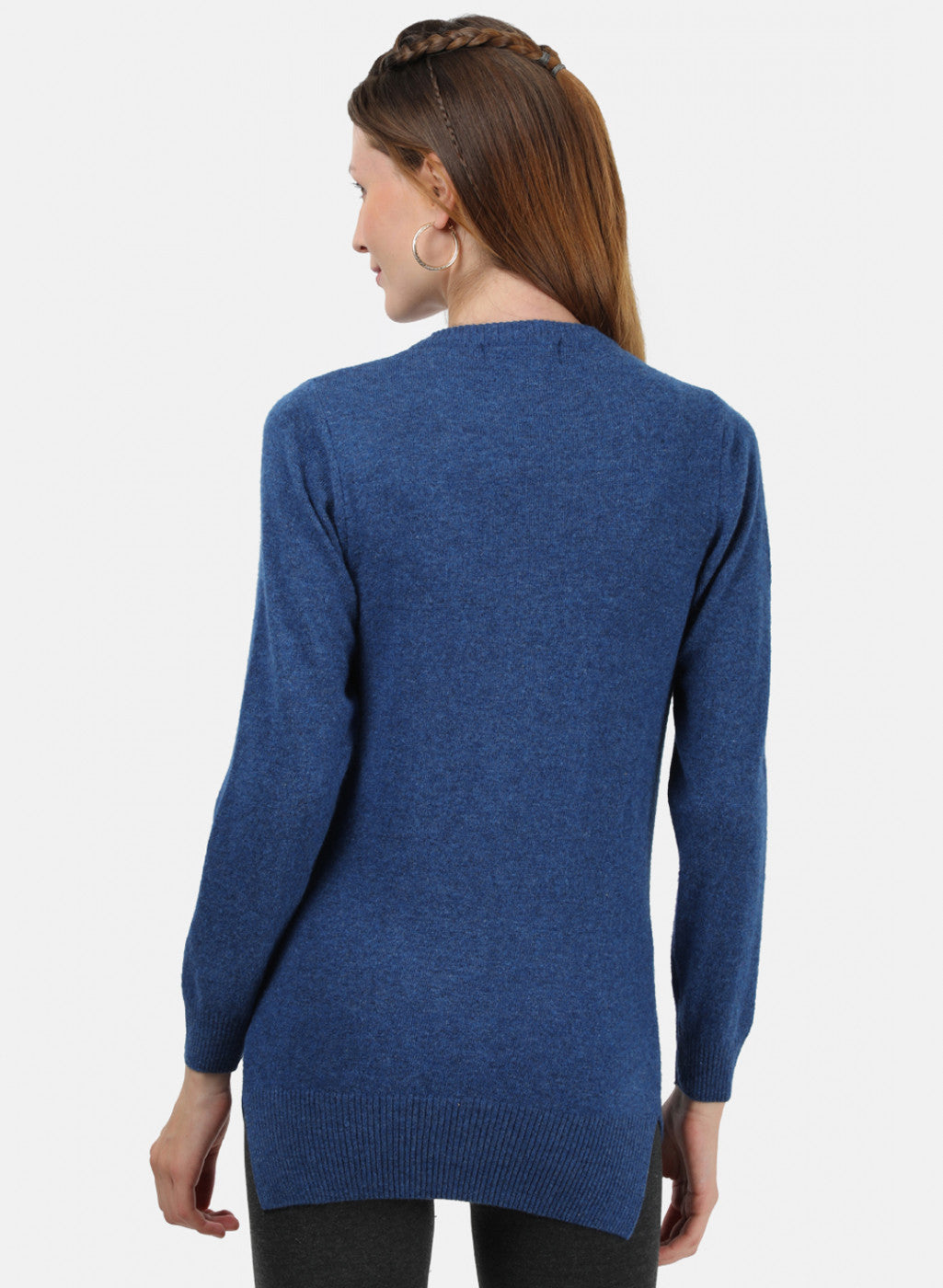 Women Blue Solid Cardigan