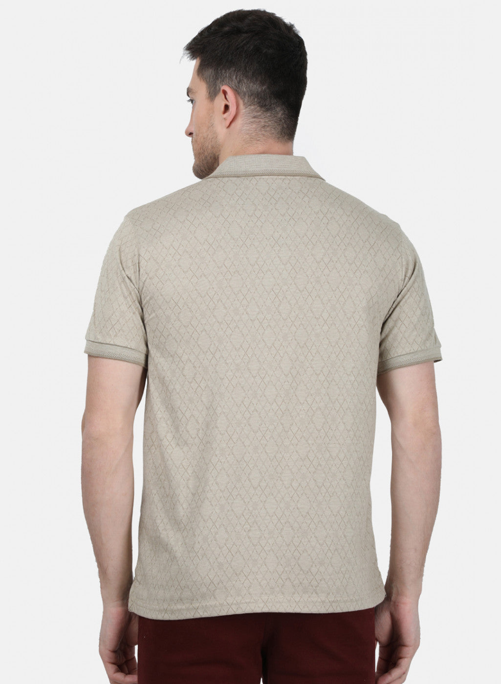 Mens Beige Stripe T-Shirt