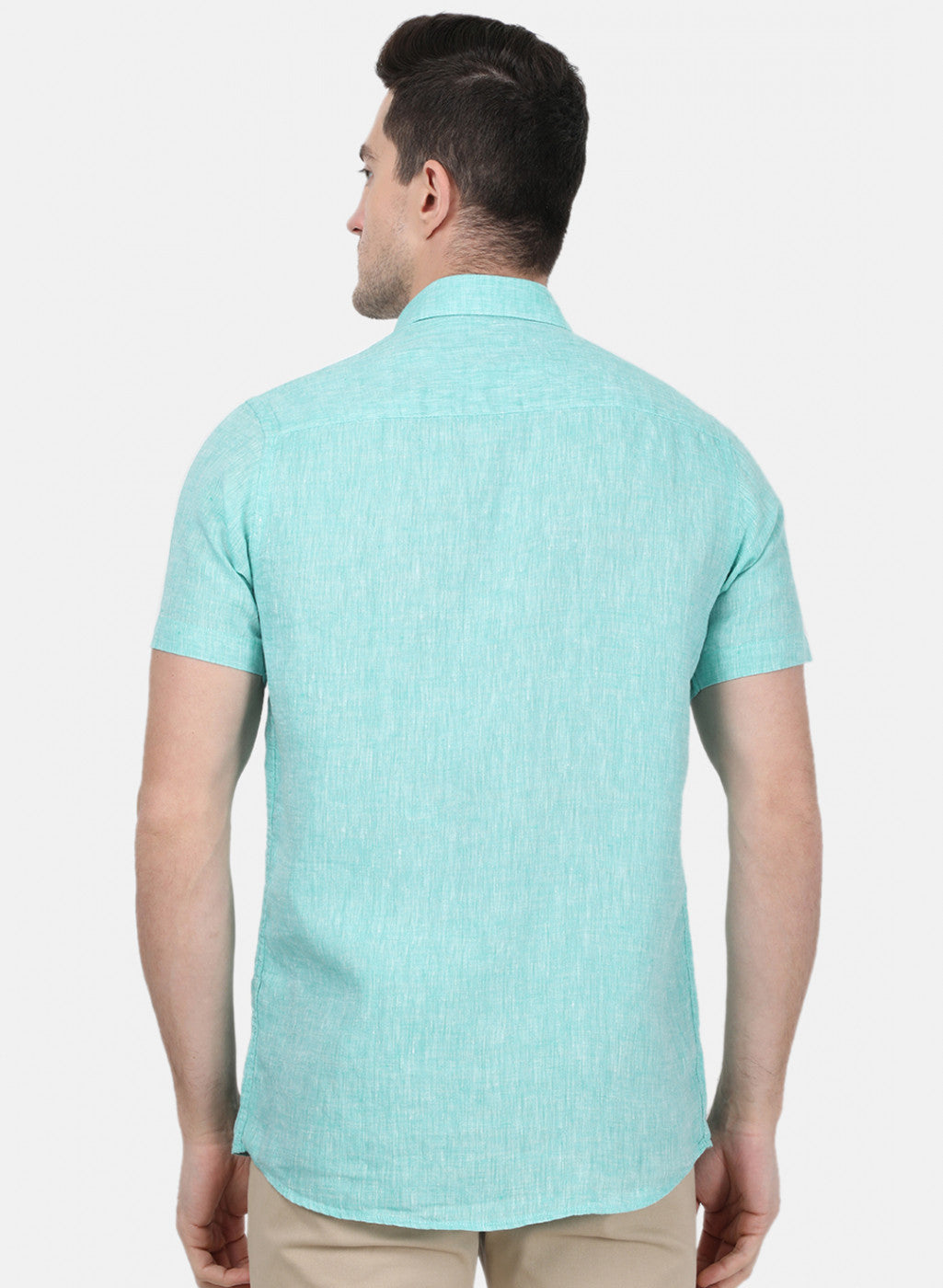 Mens Blue Solid Shirt