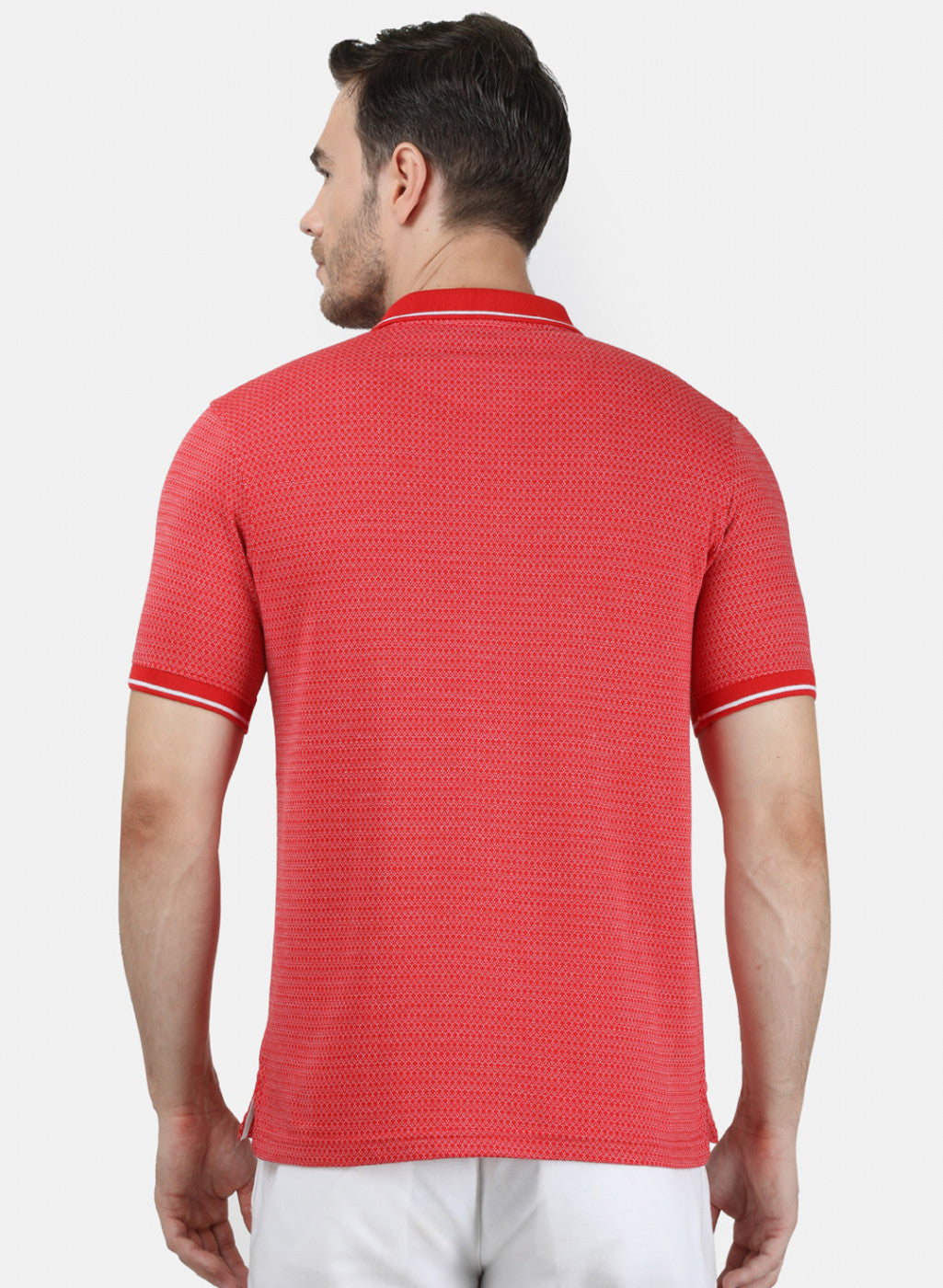 Mens Red Jaquard T-Shirt