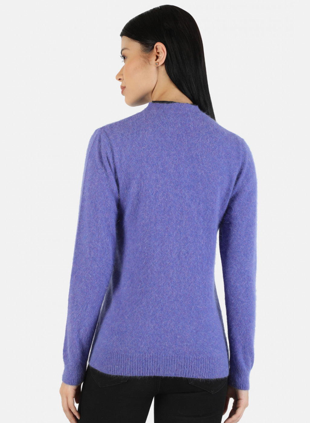 Women Purple Solid Cardigan