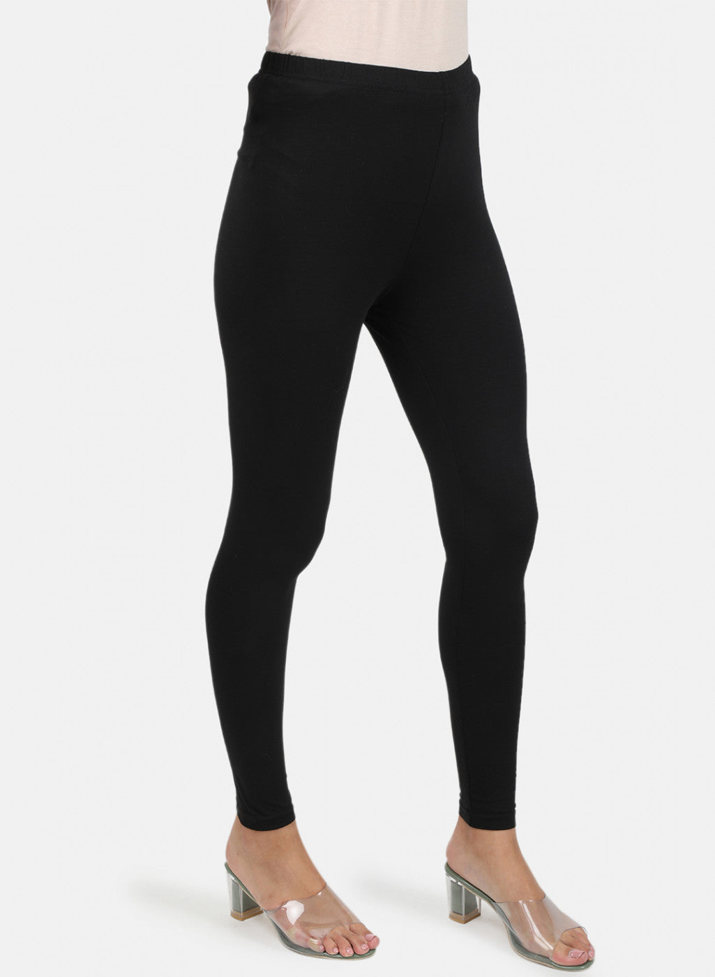 Buy Black Plain Leggings - 3 years, Trousers