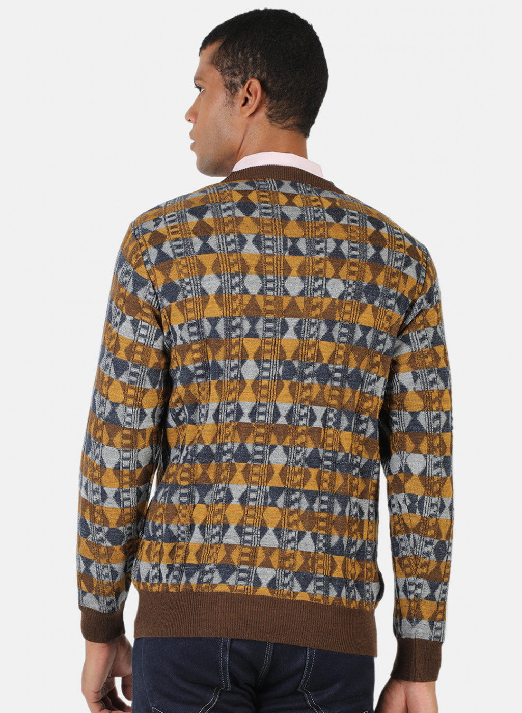 Men Multicolor Solid Pullover