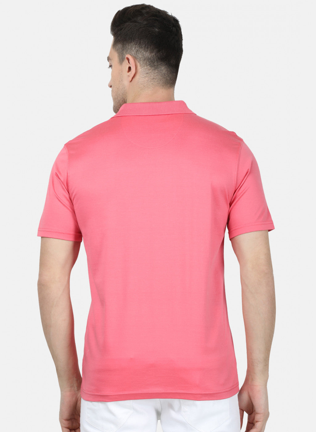 Mens Pink Plain T-Shirt