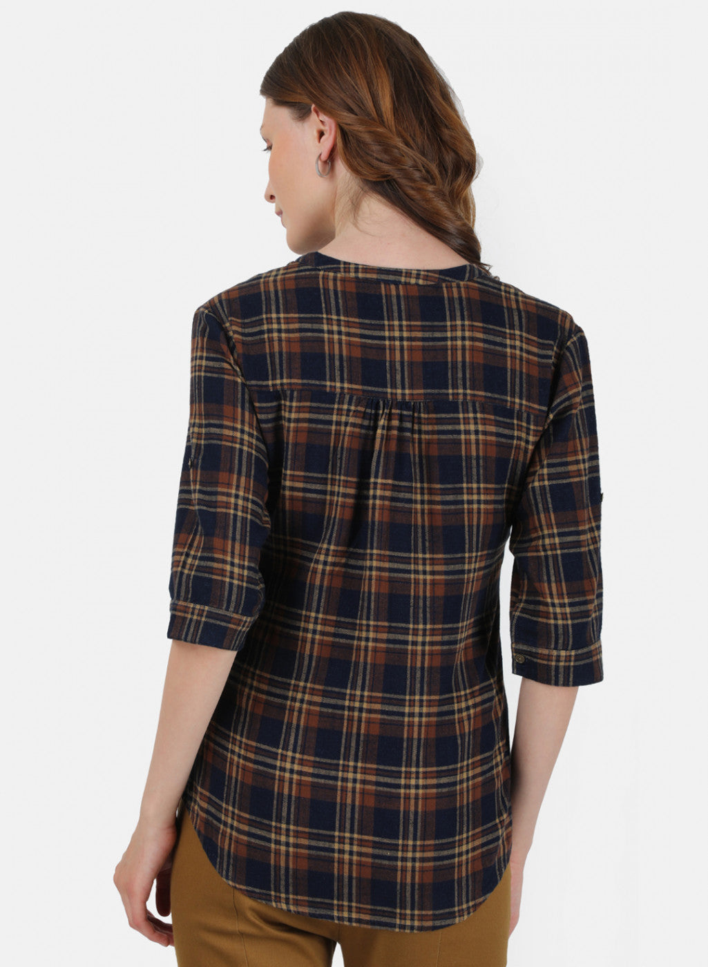 Womens Blue Check Top