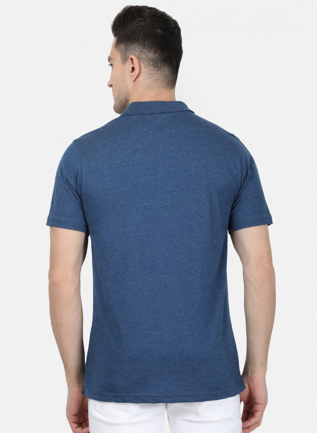 Mens Blue Plain T-Shirt