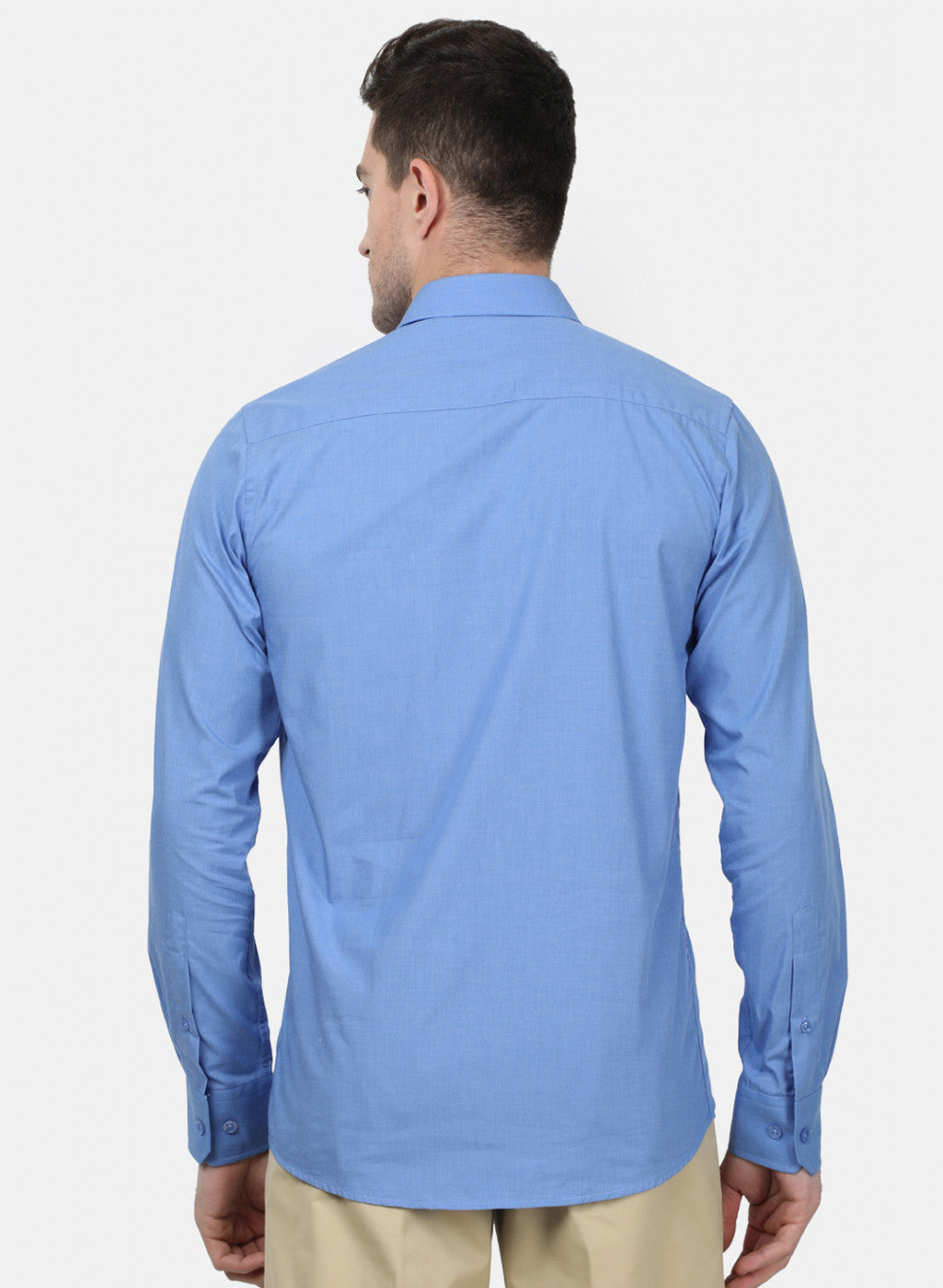 Mens Blue Solid Shirts